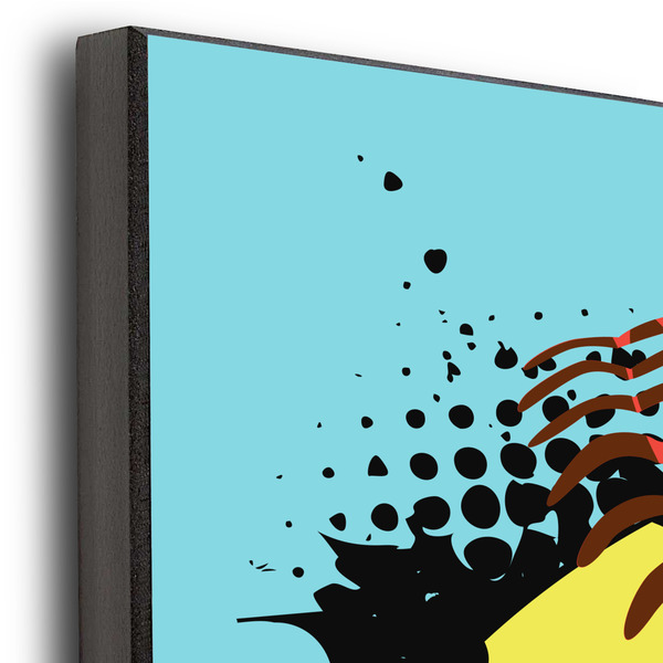 Softball 20x24 Wood Print - Closeup