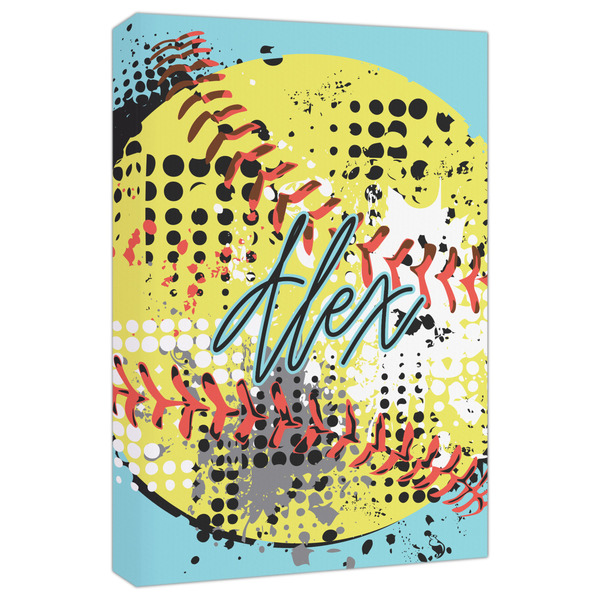 Custom Softball Canvas Print - 20x30 (Personalized)