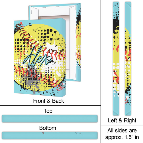 Softball 20x30 - Canvas Print - Approval