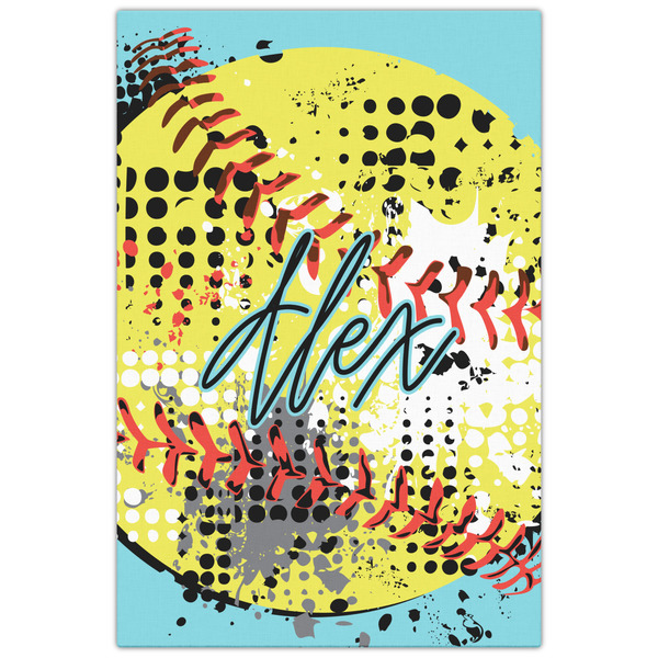 Softball 20x30 - Canvas Print - Front View