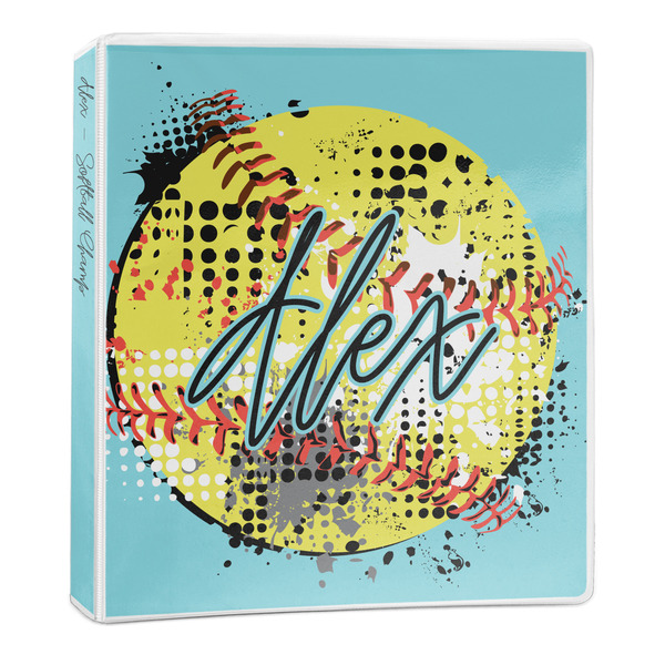 Custom Softball 3-Ring Binder - 1 inch (Personalized)