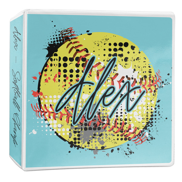 Custom Softball 3-Ring Binder - 2 inch (Personalized)