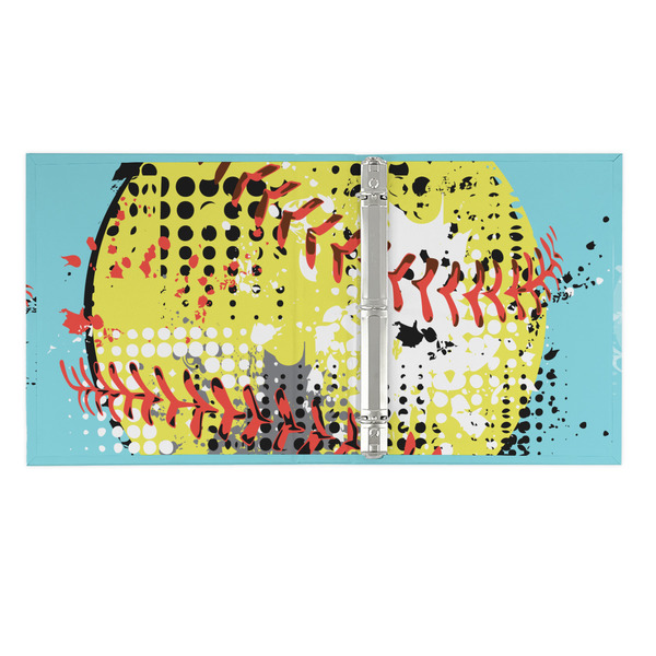 Softball 3 Ring Binders - Full Wrap - 1" - OPEN INSIDE