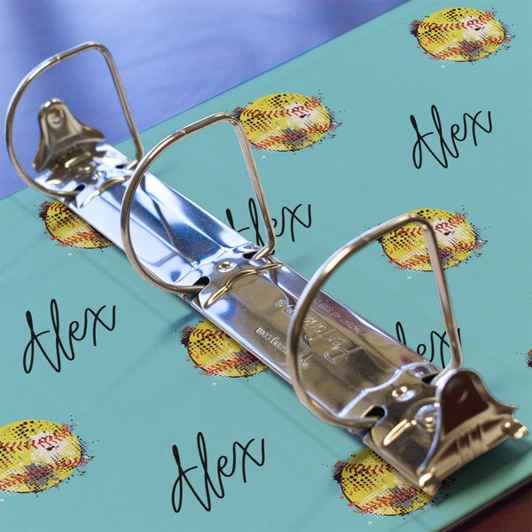 Softball 3 Ring Binders - Full Wrap - 2" - DETAIL