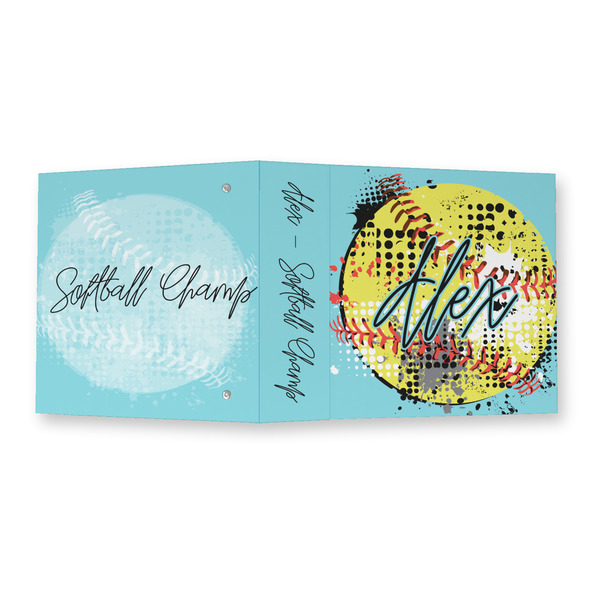 Softball 3 Ring Binders - Full Wrap - 2" - OPEN OUTSIDE
