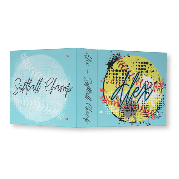 Softball 3 Ring Binders - Full Wrap - 3" - OPEN OUTSIDE