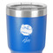 Softball 30 oz Stainless Steel Ringneck Tumbler - Blue - Close Up