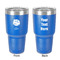 Softball 30 oz Stainless Steel Ringneck Tumbler - Blue - Double Sided - Front & Back