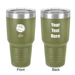Softball 30 oz Stainless Steel Tumbler - Olive - Double-Sided (Personalized)