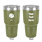 Softball 30 oz Stainless Steel Ringneck Tumbler - Olive - Double Sided - Front & Back