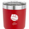Softball 30 oz Stainless Steel Ringneck Tumbler - Red - CLOSE UP