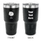 Softball 30 oz Stainless Steel Ringneck Tumblers - Black - Double Sided - APPROVAL