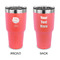 Softball 30 oz Stainless Steel Tumbler - Coral - Double Sided (Personalized)