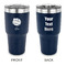 Softball 30 oz Stainless Steel Ringneck Tumblers - Navy - Double Sided - APPROVAL
