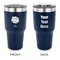 Softball 30 oz Stainless Steel Tumbler - Navy - Double Sided (Personalized)