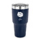 Softball 30 oz Stainless Steel Ringneck Tumblers - Navy - FRONT