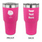 Softball 30 oz Stainless Steel Ringneck Tumblers - Pink - Double Sided - APPROVAL