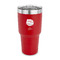 Softball 30 oz Stainless Steel Ringneck Tumblers - Red - FRONT