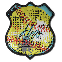 Softball Iron On Shield Patch C w/ Name or Text