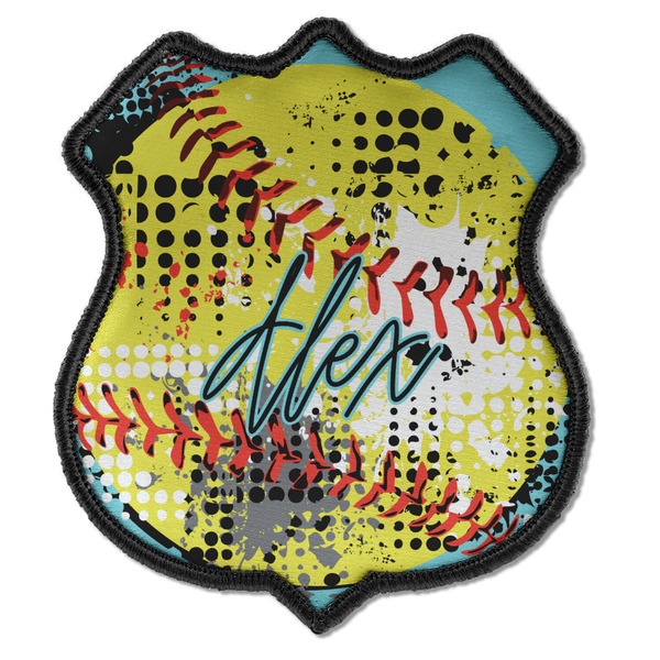 Custom Softball Iron On Shield Patch C w/ Name or Text