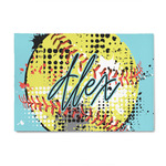 Softball 4' x 6' Indoor Area Rug (Personalized)