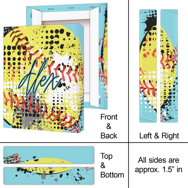 Softball 8x10 - Canvas Print - Approval