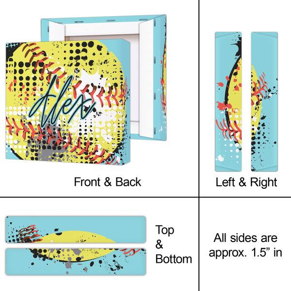 Softball 8x8 - Canvas Print - Approval