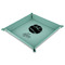 Softball 9" x 9" Teal Leatherette Snap Up Tray - MAIN