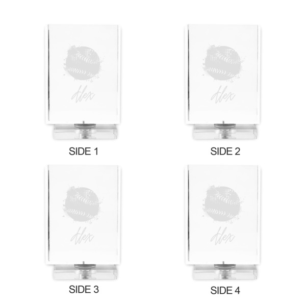 Softball Acrylic Pencil Holder - APPROVAL