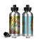 Softball Aluminum Water Bottle - Front and Back