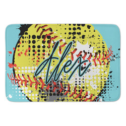 Softball Anti-Fatigue Kitchen Mat (Personalized)