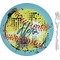 Softball 8" Glass Appetizer / Dessert Plates - Single or Set (Personalized)