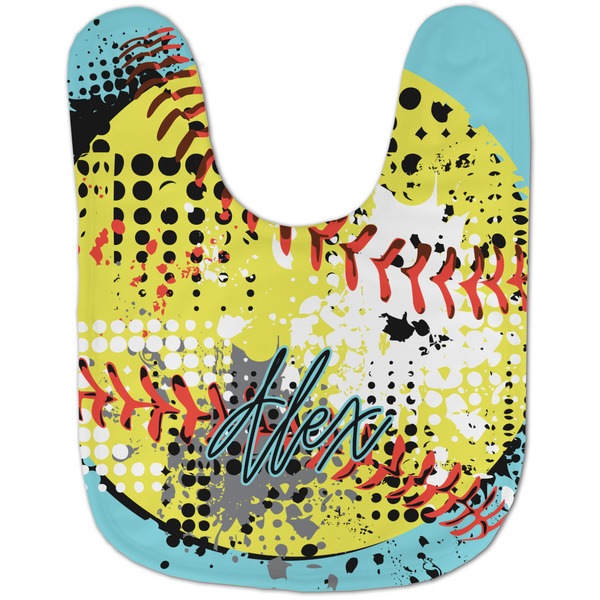 Softball Baby Bib - AFT flat