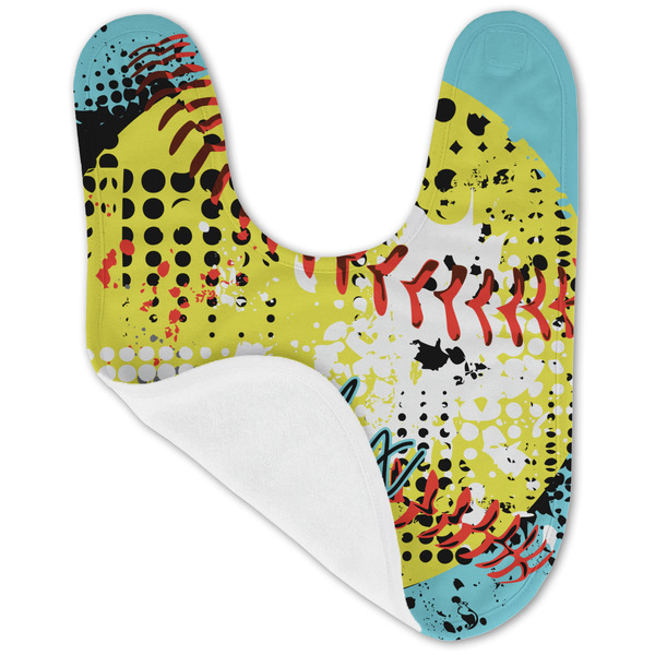 Softball Baby Bib - AFT folded