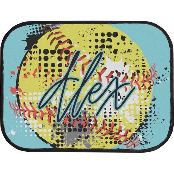 Softball Back Seat Car Mat