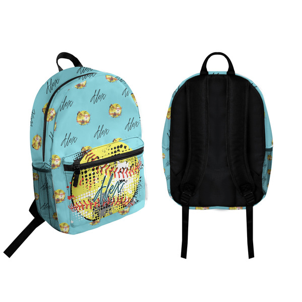 Softball Backpack front and back - Apvl