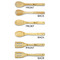 Softball Bamboo Cooking Utensils Set - Single Sided- APPROVAL