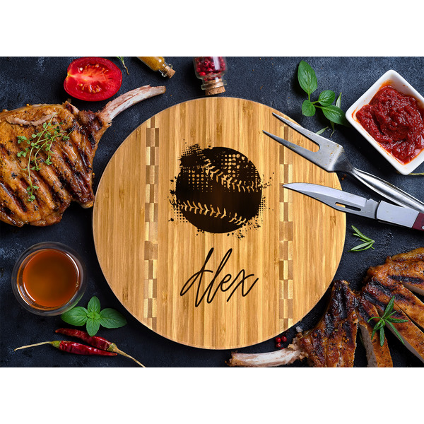 Softball Bamboo Cutting Boards - LIFESTYLE