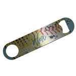 Softball Bar Bottle Opener - Silver w/ Name or Text