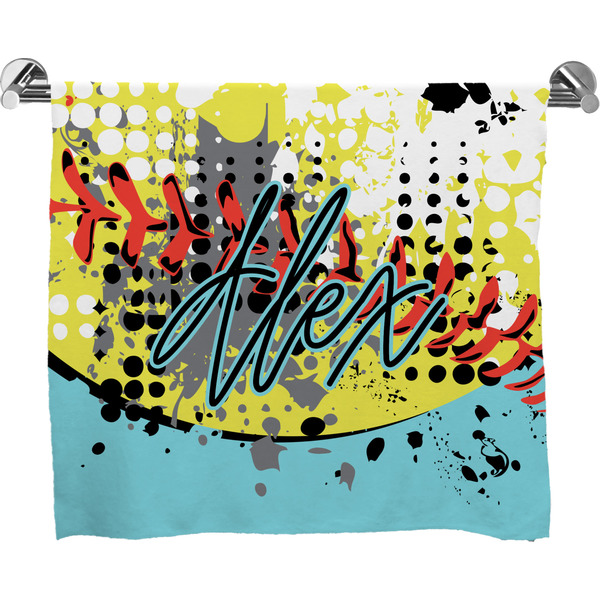 Custom Softball Bath Towel (Personalized)