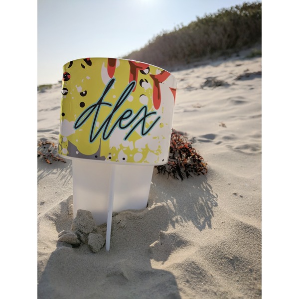 Softball Beach Spiker white on beach with sand
