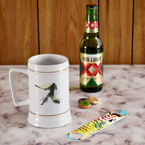 Softball Beer Stein - In Context