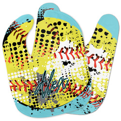 Softball Baby Bib w/ Name or Text