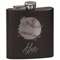 Softball Black Flask - Engraved Front