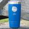 Softball 20 oz Stainless Steel Tumbler - Royal Blue - Single Sided (Personalized)