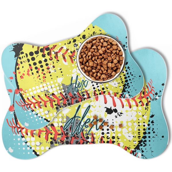 Softball Bone Shaped Dog Mats - MAIN
