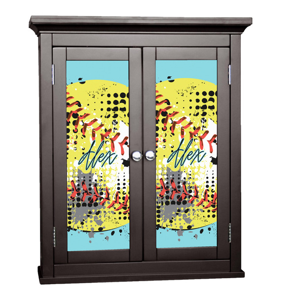 Custom Softball Cabinet Decal - Small (Personalized)