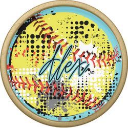 Softball Cabinet Knob - Gold (Personalized)