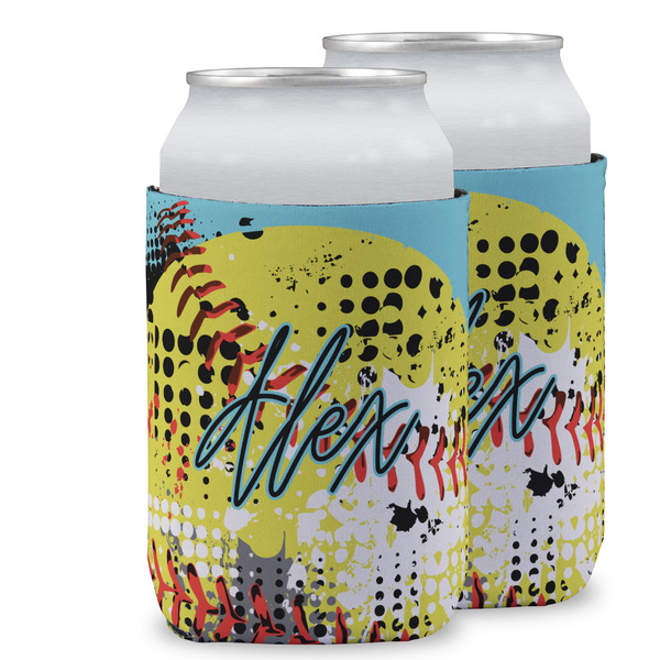 Custom Softball Can Cooler (12 oz) w/ Name or Text
