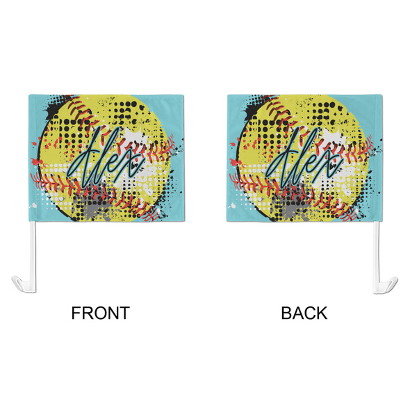 Softball Car Flag - Large - APPROVAL